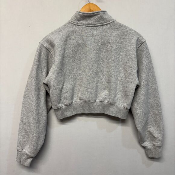 TNA Aritzia Women Sweat Cozy Fleece Sweatshirt Size Small Gray C062 -9 - Picture 13 of 16